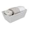 Simplify Small White Shelf Storage Rattan Tote Basket